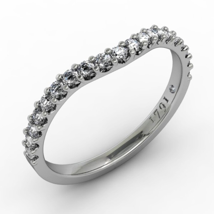 AH Laudoinia Diamond Band in 18kt White Gold AU - Main View
